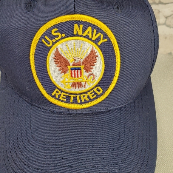 Retired  US Navy Hat Snap Back Ball Cap - Picture 11 of 11